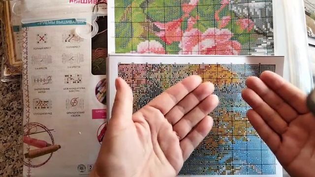 #Aliexpress,#Huacan, Распаковка китайских наборов для вышивания магазина Huacan. Схема жуть. смотреть онлайн