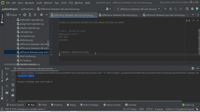 #40 What is Difference Between Del and Remove() function in Python смотреть онлайн