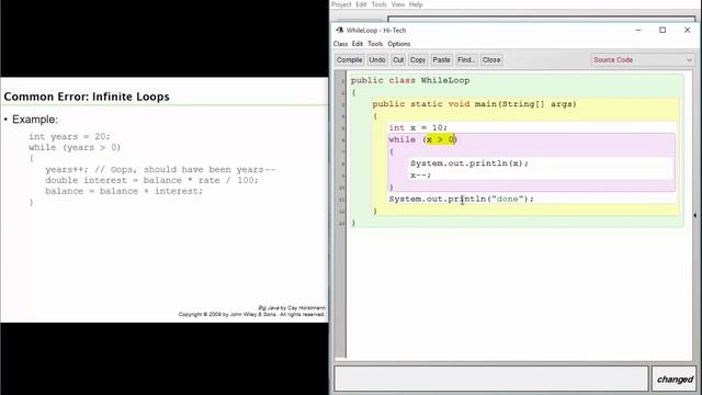 Big java 6.2: Infinite loops and Of by One errors смотреть онлайн