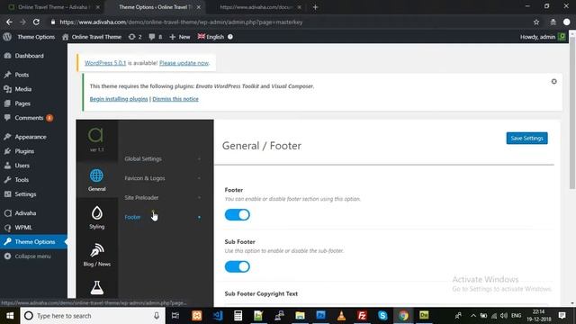 Enable Footer - Adivaha Travel Theme WordPress смотреть онлайн