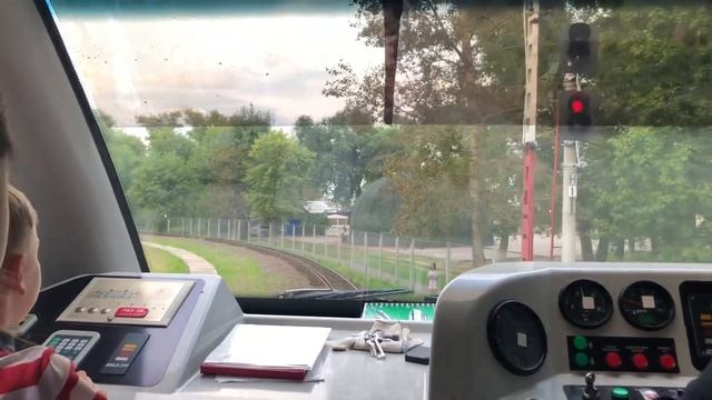 Поездка на ТУ10-020 в кабине! 2 круга! (Юго-Восточная детская железная дорога)