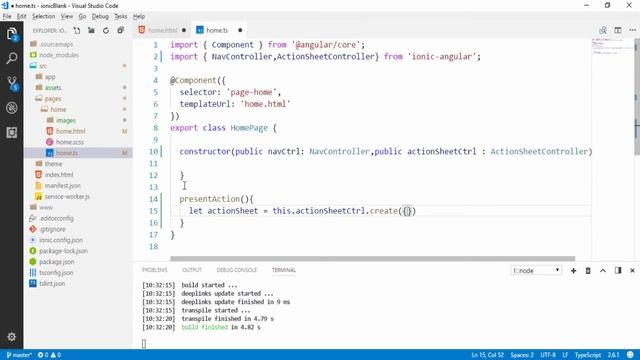 Part 14 how to use actionsheet controller in ionic смотреть онлайн