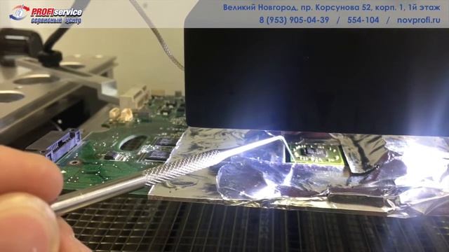 Ремонт ноутбука Asus (замена северного моста) смотреть онлайн