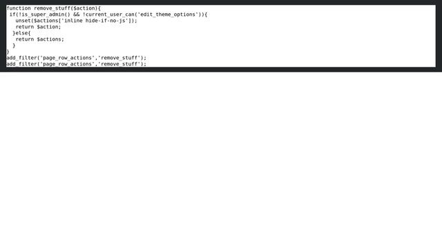 Wordpress: wha does the following function remove from wordpress users admin area? смотреть онлайн