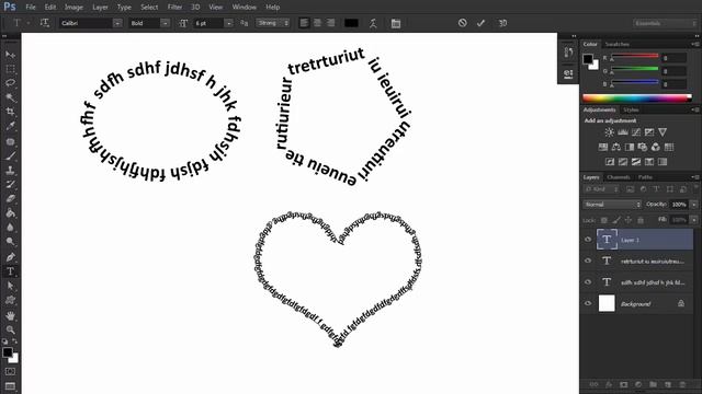 How to Curve Text in Adobe Photoshop смотреть онлайн