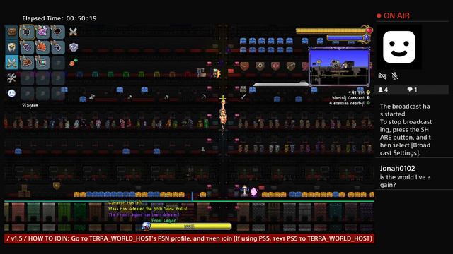 (LIVE) / PS4 / Ultimate All Items World 1.4.4 / 24/7 / SERVER 1 / Terraria / смотреть онлайн