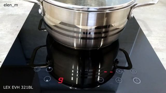 Выбор степени нагрева конфорок варочной поверхности LEX EVH 321 BL смотреть онлайн