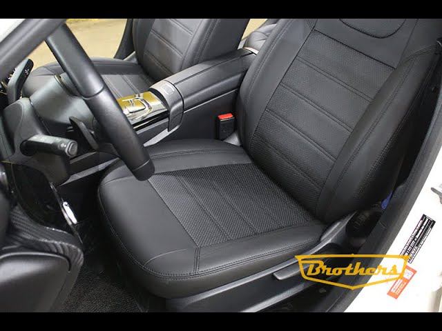 Чехлы на Mercedes A-Класс IV (W177) - экокожа с черной строчкой смотреть онлайн