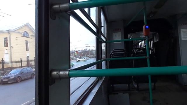 Трамвай "3089 с зелёными поручнями по 40" Петербурга 10-***: ЛВС-86К 3089 по №40 (02.03.20) смотреть онлайн