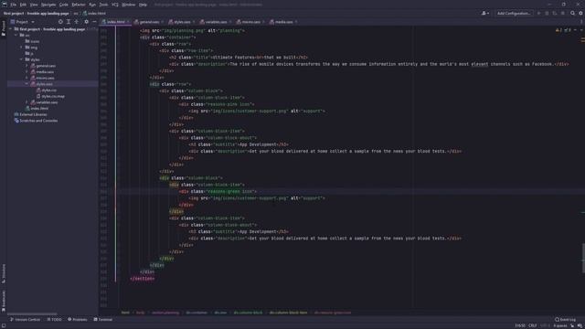 Making a simple landing page with HTML, SASS and JS смотреть онлайн