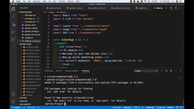 How to Install & set up Gatsby.js plugins | BLOG Website By Gatsby.js | Tutorial #2 | смотреть онлайн