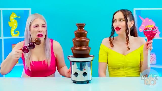 Шоколадное фондю Челлендж #1 | Шоколадный Фонтан от Multi DO Food Challenge смотреть онлайн
