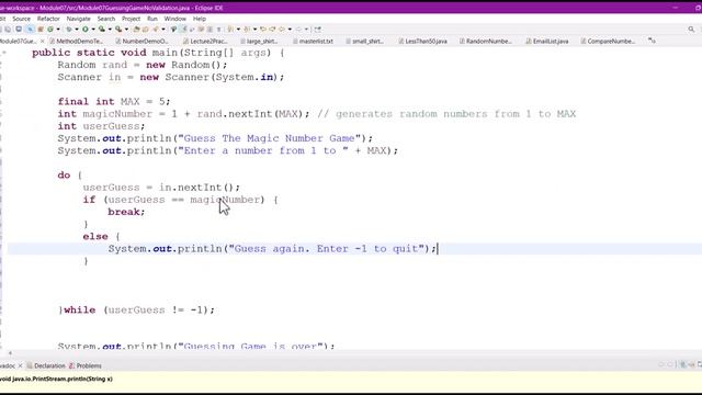 CIS171 JAVA Do..While with a Break Example смотреть онлайн