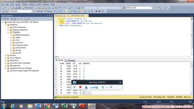 SQL Server Ranking Functions смотреть онлайн