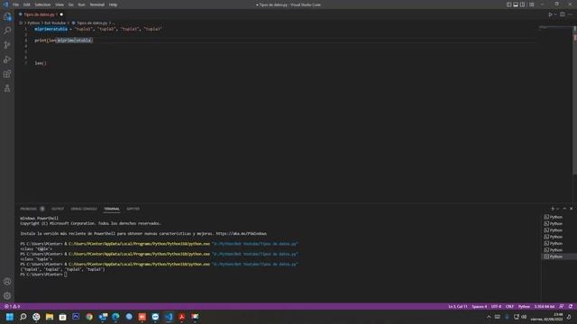 Tuplas en Python tuple() | Crear tupla con un elemento - Aprendiendo python #29 смотреть онлайн