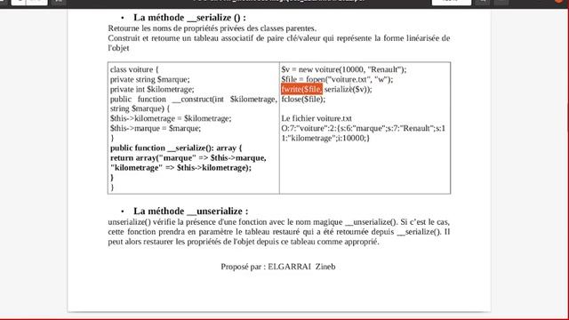 php vidéo 50 : La POO en php / méthodes magiques serialize unserialize смотреть онлайн