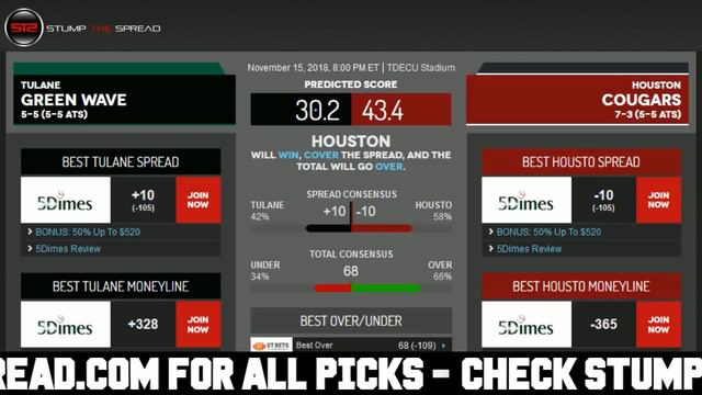 11/15/18 Free #NCAAF Picks Today Week 12 - College Football Picks ATS Tonight #Tulane #Houston смотреть онлайн