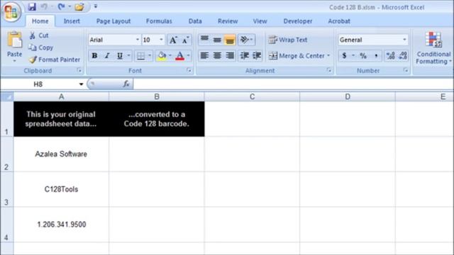 Code 128 in Excel смотреть онлайн