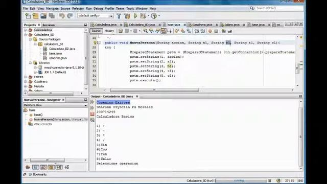 Calculadora BD java смотреть онлайн