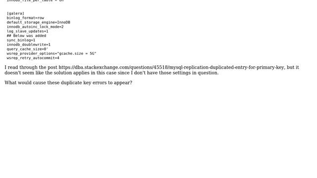 Getting duplicate record errors like "Duplicate Entry for key 'PRIMARY', error code 1062" when... смотреть онлайн