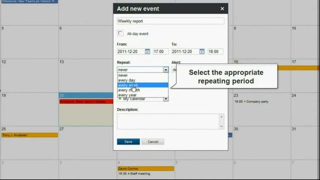 How to add a recurring event to your Teamlab Calendar смотреть онлайн
