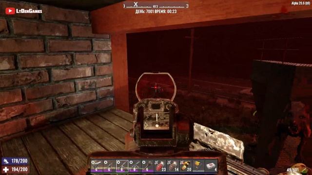 Простая база против 7000 ночи. (7 Days To Die. Alpha 20.6) смотреть онлайн