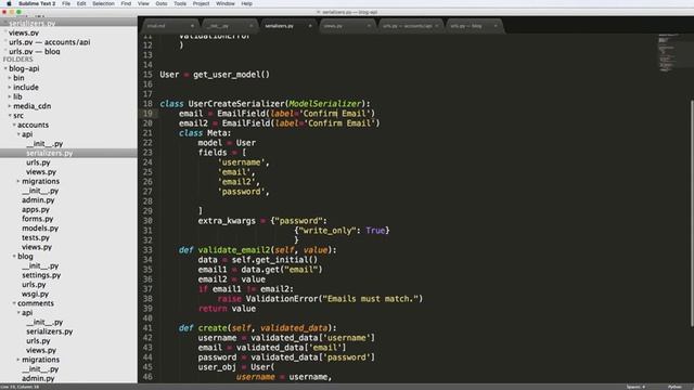 Blog API with Django Rest Framework 27 of 33 Serializer Validation смотреть онлайн