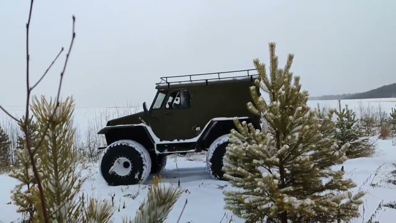 Прогулка на вездеходе Шторм в зимней тайге смотреть онлайн
