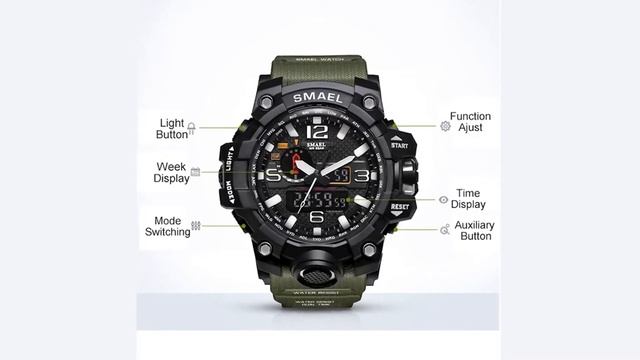 SMAEL брендовые модные часы мужские водонепроницаемые спортивные военные часы 1545 Мужские смотреть онлайн