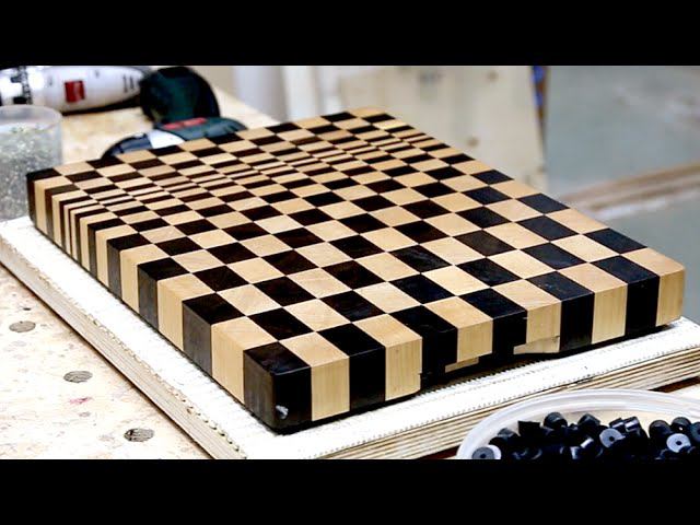 Making a 3D end grain cutting board #9 смотреть онлайн