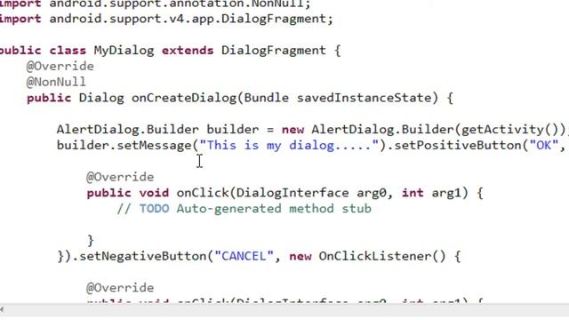 Android tutorial for beginners - 119 - Create a Dialog using Dialog Fragment. смотреть онлайн
