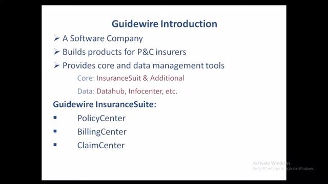 Guidewire Applications Introduction | PolicyCenter | BillingCenter | ClaimCenter смотреть онлайн