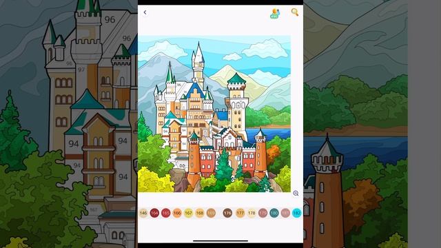 Hey Color with me Castle Paint by Numbers Online Game #relaxing #colouring смотреть онлайн