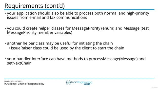 The Java Design Patterns Course--3 Challenge Chain of Responsibility смотреть онлайн