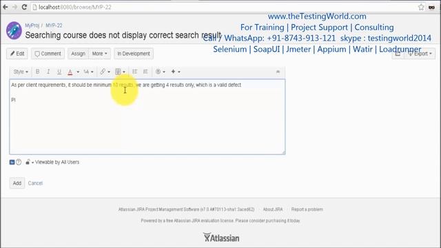 Jira (Bug Tracking and Test Management Tool : Session 5 : Defect Life Cycle смотреть онлайн