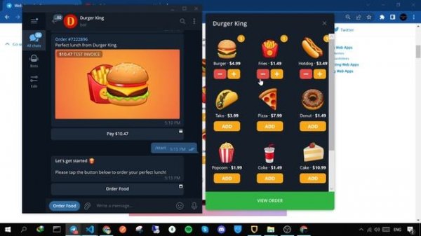 (React + Telegram Bot) Connect your web app to Telegram Bot - revolutionary telegram update !!!