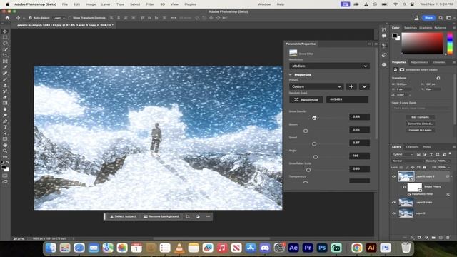 Photoshop Tutorial: How to Add Snow to Any Image With NEW Parametric Filters смотреть онлайн