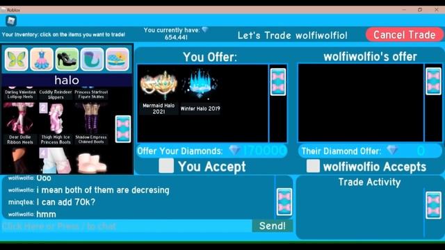 Trading In A Rich Royale High Server + Getting 6 Halos (Royale High Roblox)