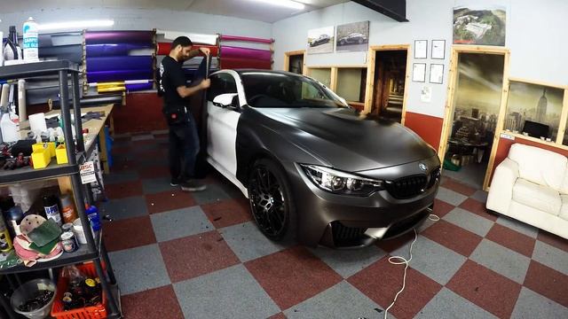 BMW M4 Nero Pearl Black Wrap смотреть онлайн