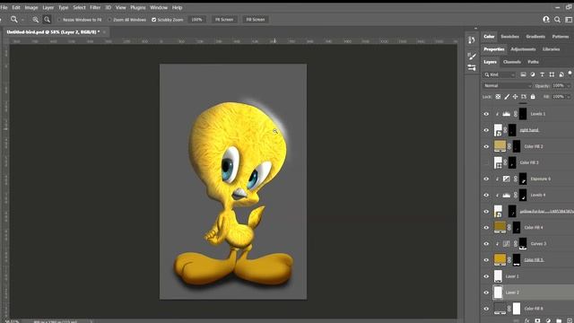 Turning 2D Cartoons into 3D - Photoshop смотреть онлайн