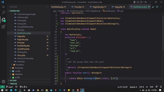 Adding Relationships to Models || #7 || Social App with Laravel смотреть онлайн