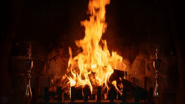 Christmas Fireplace & Big Band Jazz Christmas Music Ambience - Instrumental Upbeat Christmas Fire смотреть онлайн