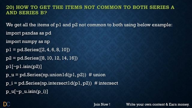 Python Pandas Interview Questions and Answers | Pandas Functions asked in interview смотреть онлайн