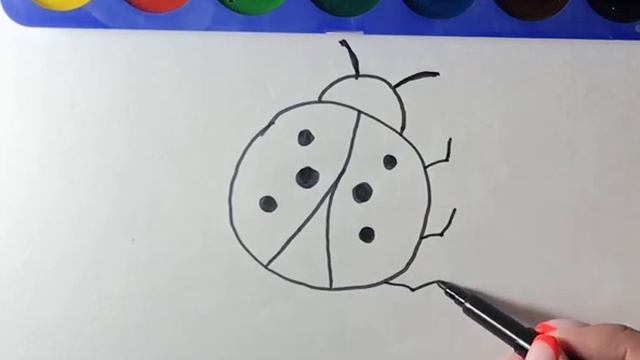 Как нарисовать божью коровку легко и просто / draw a ladybag смотреть онлайн