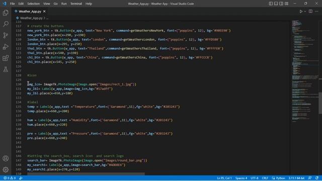 Weather Forecasting App using Tkinter Python смотреть онлайн