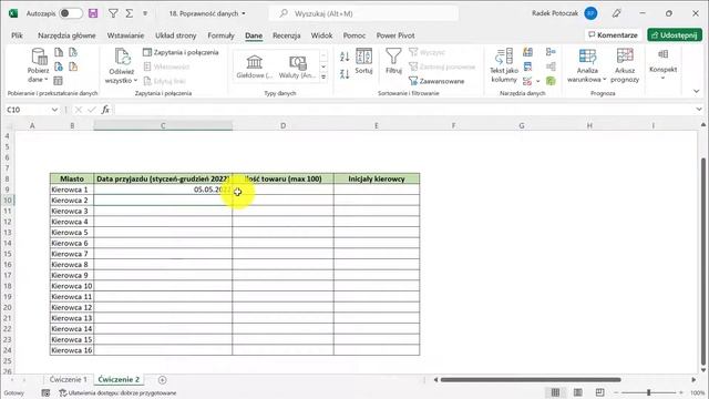 Poprawność danych w MS Excel смотреть онлайн