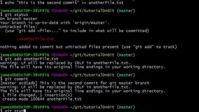 git tutorial part 7 committing, pushing, and merging смотреть онлайн