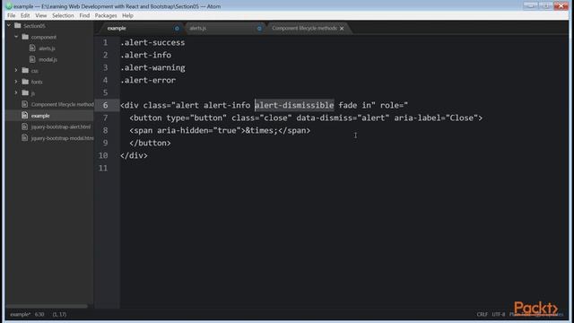 Building React Component with Bootstrap: BootstrapAlertComponent in React | packtpub.com смотреть онлайн