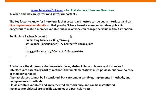 GETTERS AND SETTERS IN JAVA смотреть онлайн