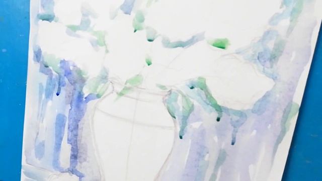 Рисуем белую сирень акварелью! ??? смотреть онлайн